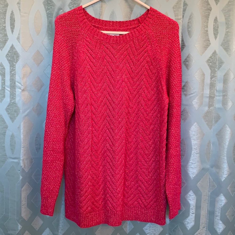 Sonoma Women’s large pink long sleeve sweater nice